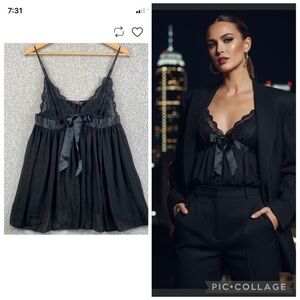 Victoria’s Secret babydoll camisole lingerie fairy lace coquette nightie M/L Y2K